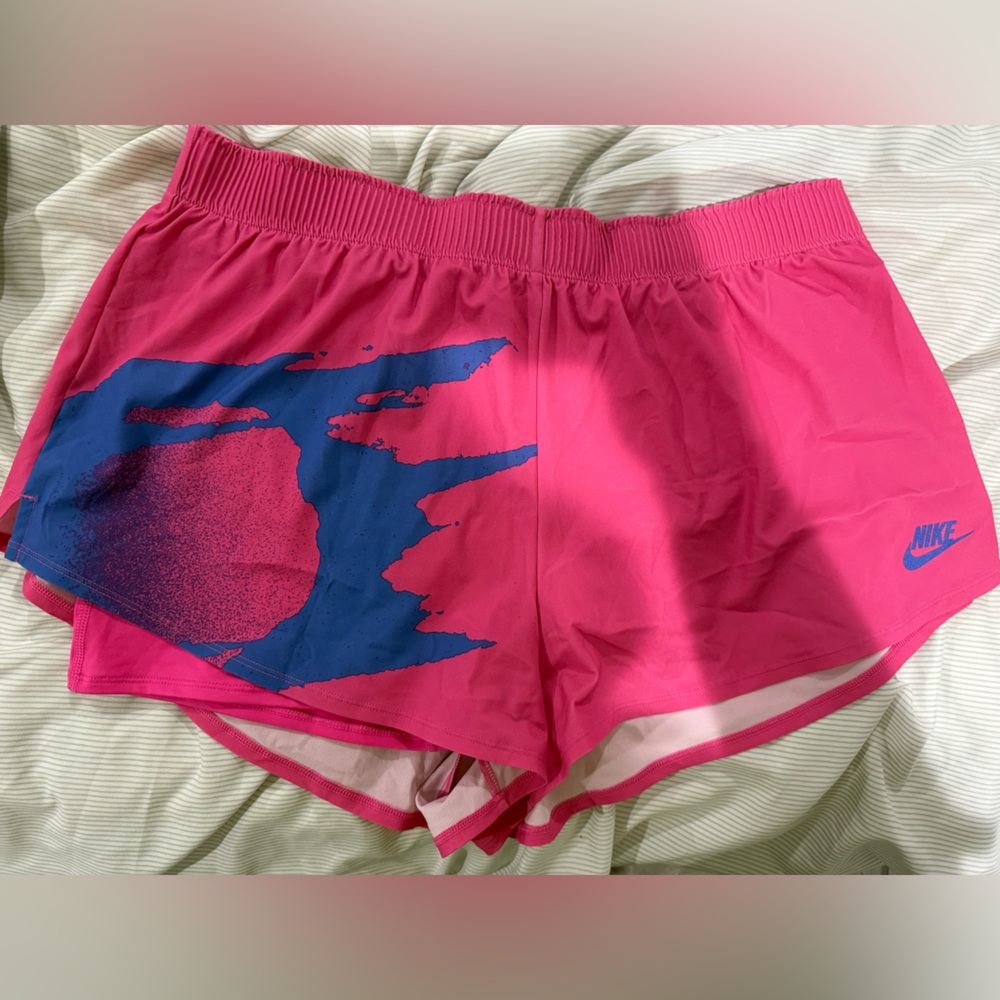 Nike Women's Athletic Shorts in Pink and Blue